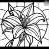 Lily Stained Glass Coloring Pages