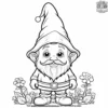 Little Gnome with His Giant Hat Coloring Pages