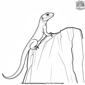 Lizard Climbing Coloring Pages