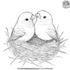 Love Birds Nesting Coloring Pages