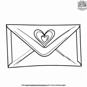 Love Letter Envelope Coloring Pages