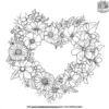 Love Shape Flower Coloring Pages