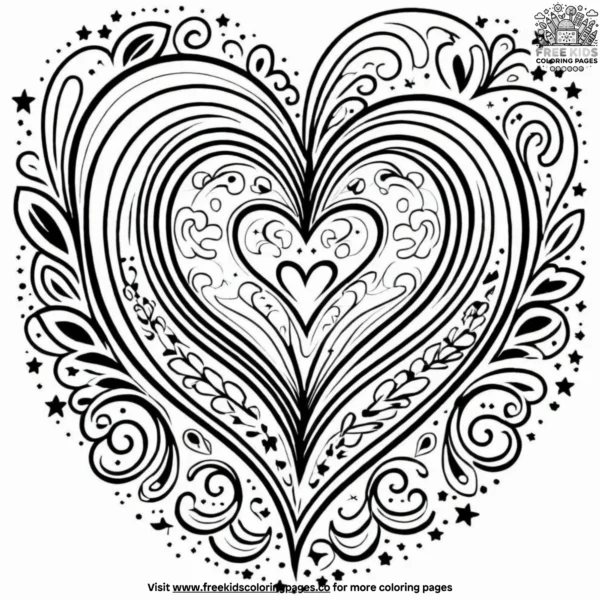 Love wishes coloring pages