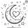 Lunar Love Coloring Pages