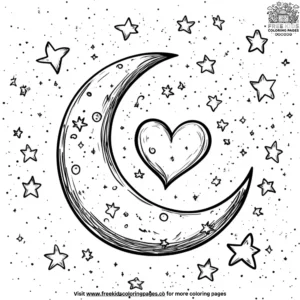 Lunar Love Coloring Pages