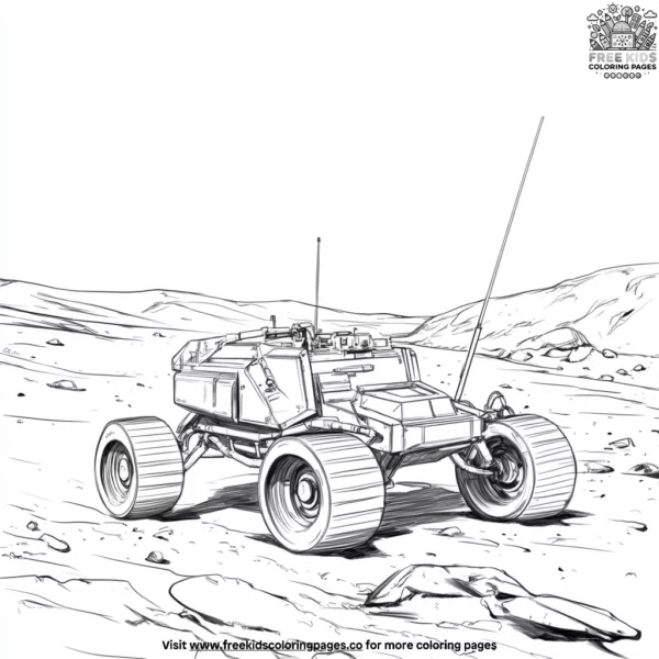 Lunar rover coloring pages