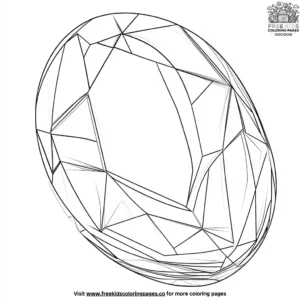 Lustrous Peridot Crystal Coloring Pages