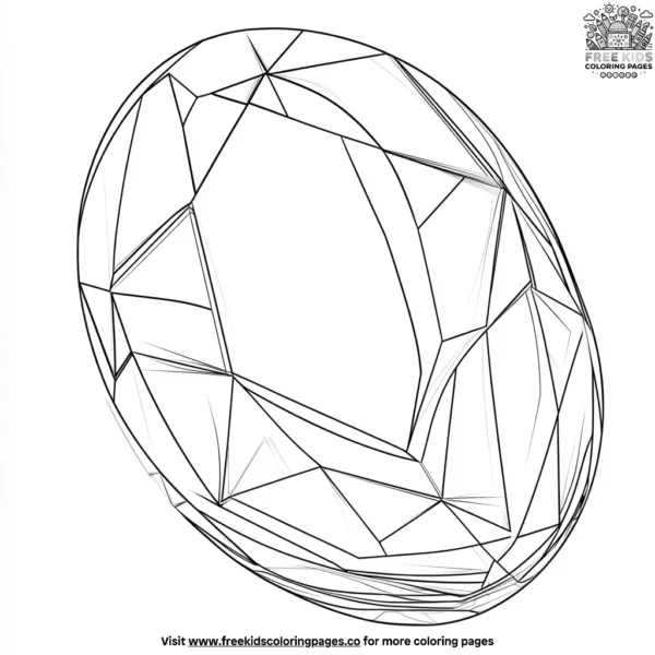 Lustrous peridot crystal coloring pages