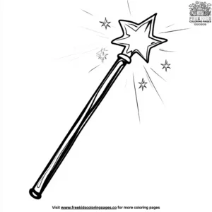 Magic Birthday Wand Coloring Pages