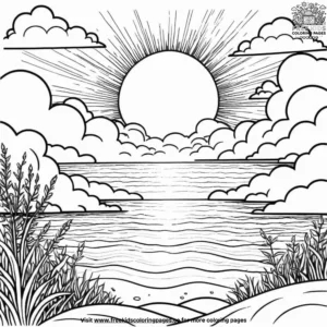 Magic Sky Sunset Coloring Pages