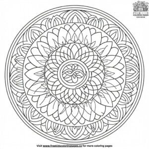 Mandala lines coloring pages