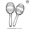 Maracas Fun Coloring Pages