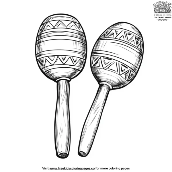 Maracas fun coloring pages