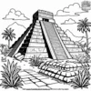 Mayan Ruins Coloring Pages