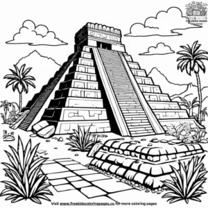 Mayan Ruins Coloring Pages