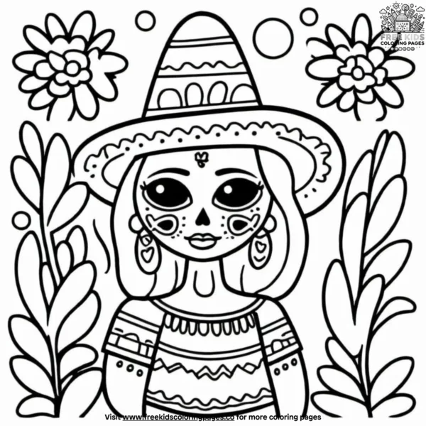 Mexican art coloring pages