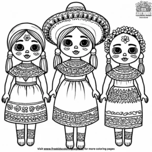 Mexican Doll Coloring Pages