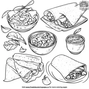 Mexican Food Coloring Pages