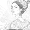 Mexican Princess at a Fiesta Coloring Pages