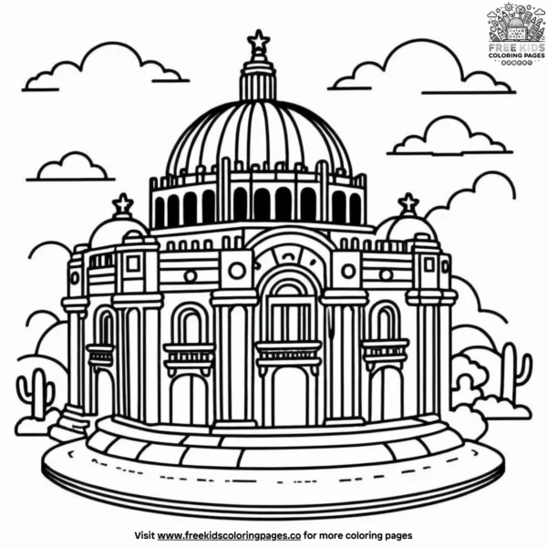 Mexico city coloring pages