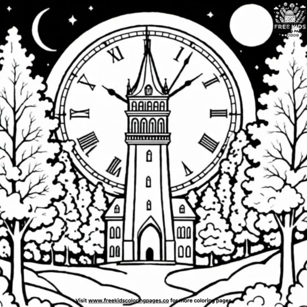 Midnight chime coloring pages