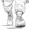 Military Boots on the Ground Coloring Pages