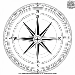 Military Compass Coloring Pages