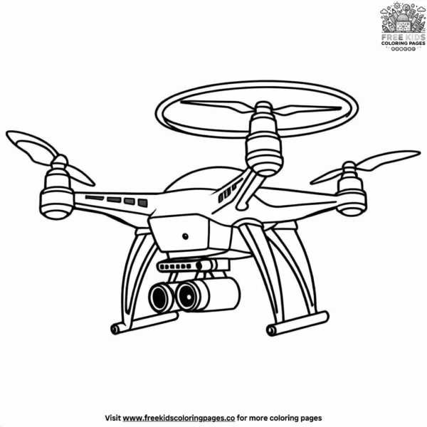 Military drone coloring pages