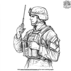 Military Radio Coloring Pages