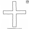 Minimalist Cross Coloring Pages