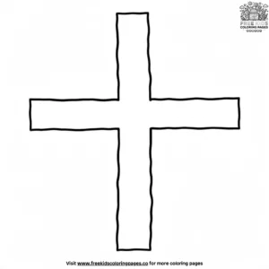 Minimalist Cross Coloring Pages