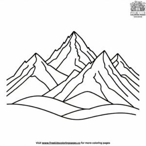 Minimalist Mountain Coloring Pages