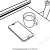 Mobile Phone on a Table with a Coffee Cup Coloring Pages