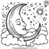 Moon Light Coloring Pages