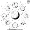 Moon Phases Coloring Pages