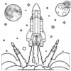 Moon Rocket Coloring Pages