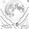 Moon Surface Coloring Pages