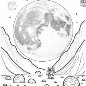 Moon Surface Coloring Pages