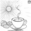 Morning Coffee Magic Coloring Pages