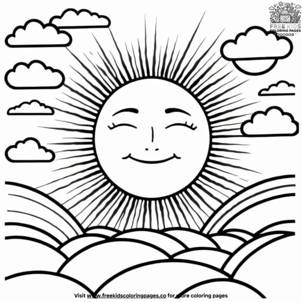 Morning sun coloring pages