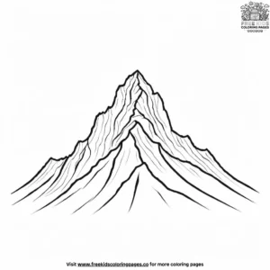 Mountain peak coloring pages