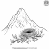 Mountain with a Bird’s Nest Coloring Pages