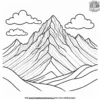 Mountain with a Cloudy Sky Coloring Pages