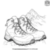 Mountain with a Hiking Boot Coloring Pages