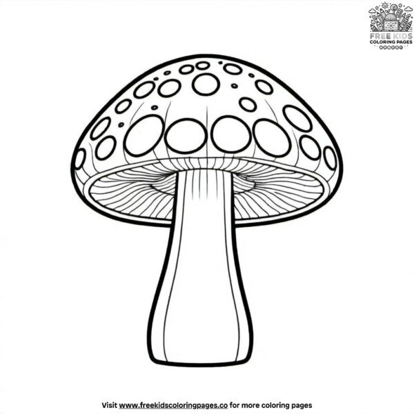 Mushroom outline coloring pages