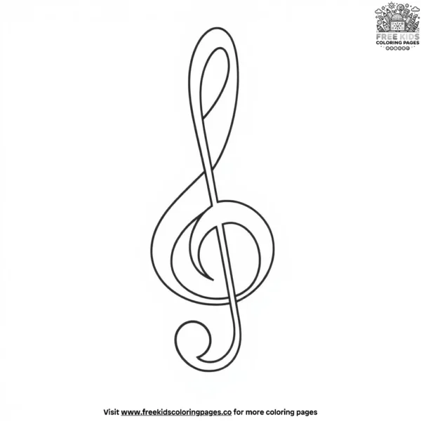 Music note coloring pages