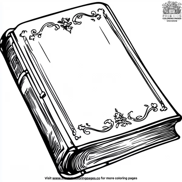 Mysterious closed books coloring pages