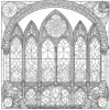 Mystical Gothic Window Coloring Pages