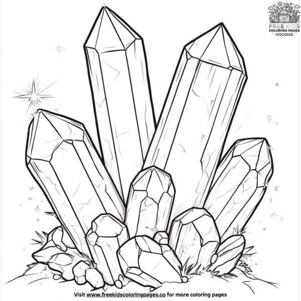 Mystical jade crystal coloring pages