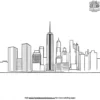 New York Skyline Coloring Pages